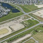 New stormwater ponds taking shape near the intersection of Highway 22X, James McKevitt Road and Spruce Meadows Way (looking northeast)