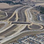 New bridge at 37 Street and Fish Creek Boulevard ready for night shift deck pours (looking northwest)
