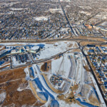 Looking north at 37 Street / Glenmore Trail