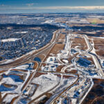 Looking south at 37 Street / Tsuut'ina Admin Building