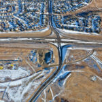 Looking east at Buffalo Run Boulevard / 130 Avenue