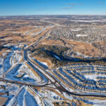 Looking north at 146 Avenue / Fish Creek Boulevard