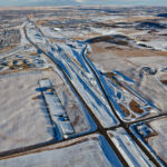 Looking east at Highway 22X