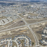 Earthworks along the intersection of 69 Street and Highway 8 (looking northeast)