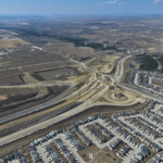 The future interchange at 146 Avenue / 37 Street / Fish Creek Boulevard (looking northwest)