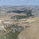 Bridge construction at Fish Creek Valley with existing 37 Street (looking east)
