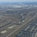 Earthworks along the Highway 22X corridor (looking west)