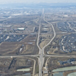Earthworks along Highway 22X (looking west)