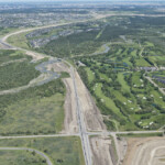 Earthworks underway for new eastbound lanes near Elbow Valley (looking east)