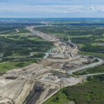 The Transportation Utility Corridor running along the west side of Calgary (looking south)