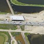 New bridge over the CP Railway line (looking north)