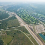 Earthworks at the northwest extent of the project near Lott Creek Boulevard / Clearwater Drive and Highway 8 (looking east)