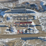 Bridge construction continues at 162 Avenue (looking west)
