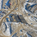 Three new bridges in the Sarcee Trail Interchange (looking east)