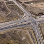 New ramp realignments and bridge construction at the intersection of Highway 22X and 6 Street / Sheriff King Street (looking southeast)