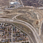 The Anderson Road interchange taking shape (looking west)