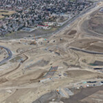 Another view of the activity for the Sarcee Trail interchange, as well as earthworks along Glenmore Trail (looking northeast)