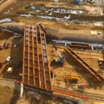 Girder erection for future Anderson Road Interchange