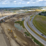 Sarcee-Glenmore Interchange looking West